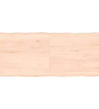 Tischplatte 140x60x(2-4) cm Massivholz Unbehandelt Baumkante