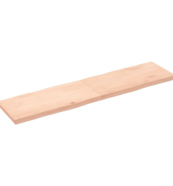 Tischplatte 160x40x(2-4) cm Massivholz Unbehandelt Baumkante