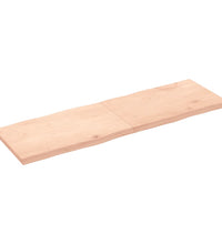 Tischplatte 160x50x(2-4) cm Massivholz Unbehandelt Baumkante