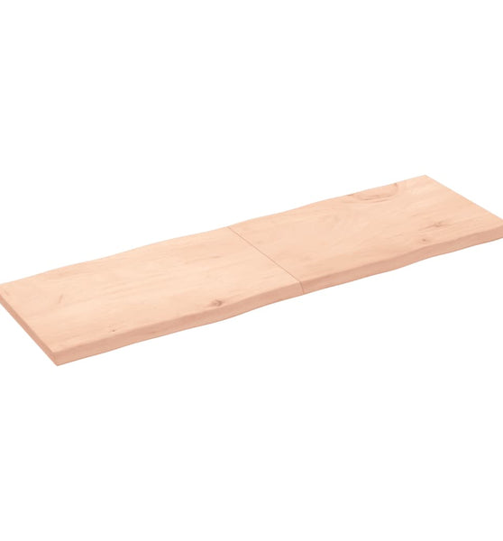 Tischplatte 160x50x(2-4) cm Massivholz Unbehandelt Baumkante