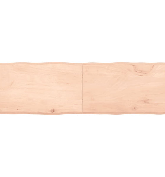 Tischplatte 160x50x(2-6) cm Massivholz Unbehandelt Baumkante