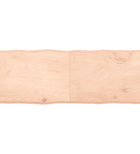 Tischplatte 160x60x(2-6) cm Massivholz Unbehandelt Baumkante