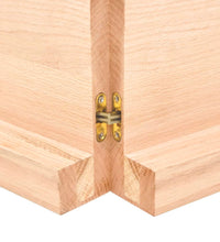 Tischplatte 180x40x(2-6) cm Massivholz Unbehandelt Baumkante