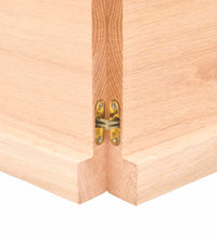 Tischplatte 180x50x(2-4) cm Massivholz Unbehandelt Baumkante