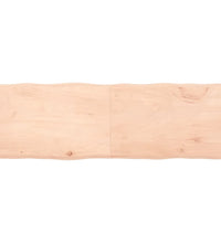 Tischplatte 180x60x(2-4) cm Massivholz Unbehandelt Baumkante