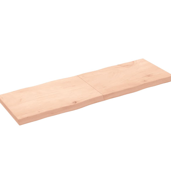 Tischplatte 180x60x(2-6) cm Massivholz Unbehandelt Baumkante