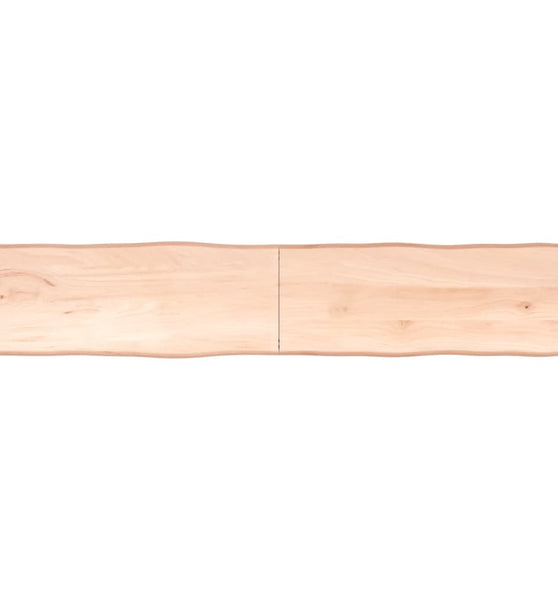 Tischplatte 200x40x(2-6) cm Massivholz Unbehandelt Baumkante