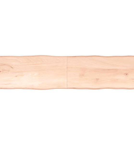 Tischplatte 200x50x(2-4) cm Massivholz Unbehandelt Baumkante