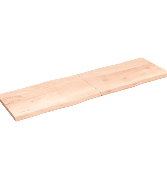 Tischplatte 200x60x(2-4) cm Massivholz Unbehandelt Baumkante