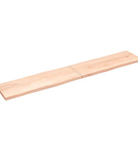 Tischplatte 220x40x(2-4) cm Massivholz Unbehandelt Baumkante