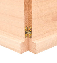Tischplatte 220x50x(2-4) cm Massivholz Unbehandelt Baumkante