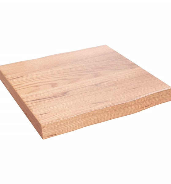 Tischplatte 40x40x(2-4) cm Massivholz Behandelt Baumkante