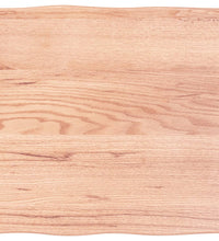 Tischplatte 60x60x2 cm Massivholz Eiche Behandelt Baumkante
