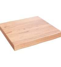 Tischplatte 60x60x(2-6) cm Massivholz Behandelt Baumkante