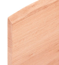 Tischplatte 80x40x2 cm Massivholz Eiche Behandelt Baumkante