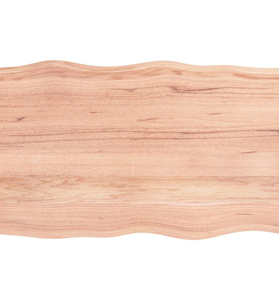 Tischplatte 80x50x(2-4) cm Massivholz Behandelt Baumkante