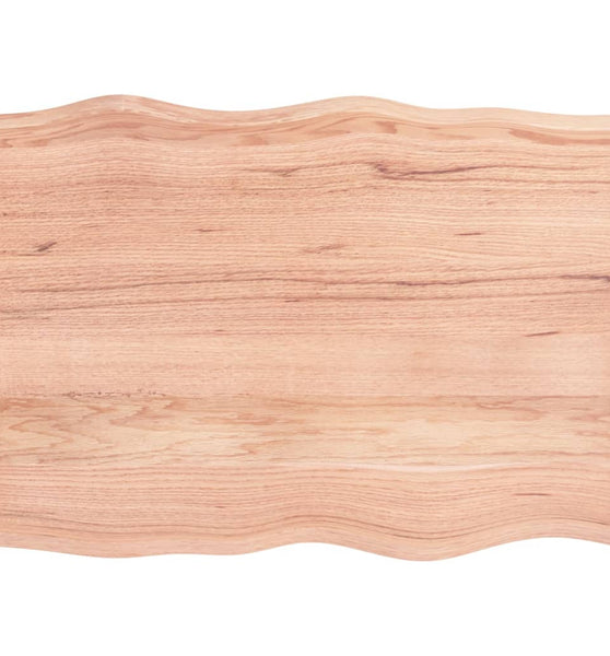Tischplatte 80x60x(2-4) cm Massivholz Behandelt Baumkante