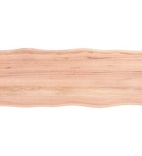 Tischplatte 100x40x2 cm Massivholz Eiche Behandelt Baumkante