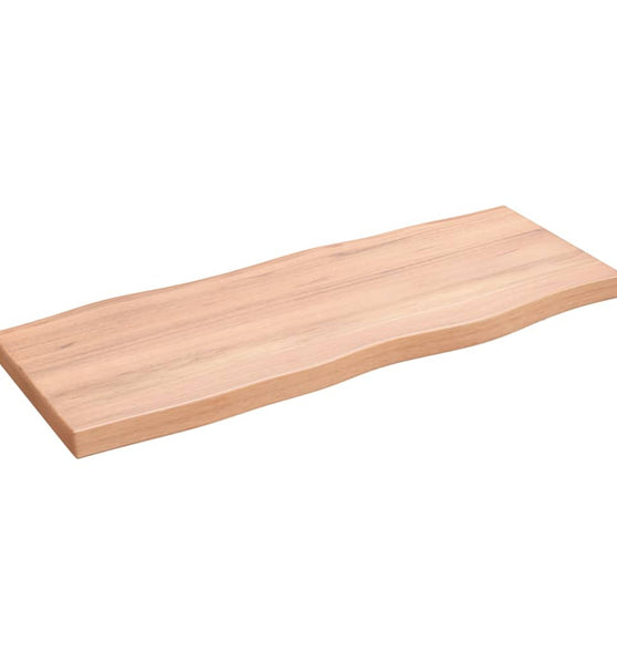 Tischplatte 100x40x(2-4) cm Massivholz Behandelt Baumkante