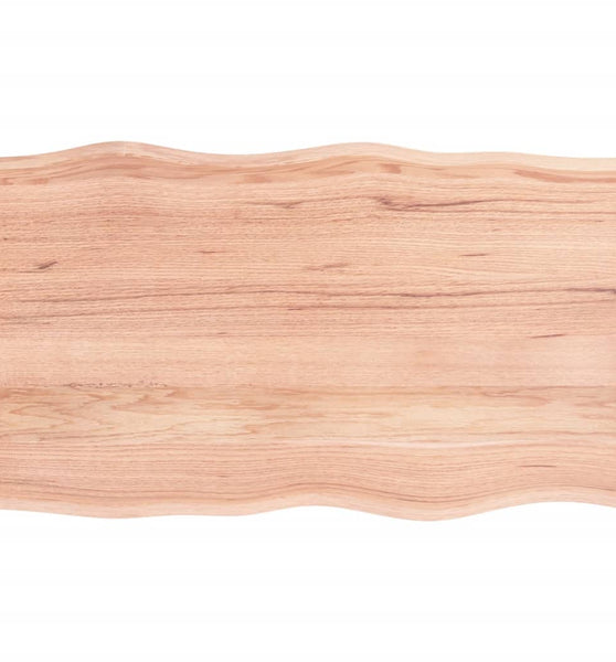 Tischplatte 100x60x2 cm Massivholz Eiche Behandelt Baumkante