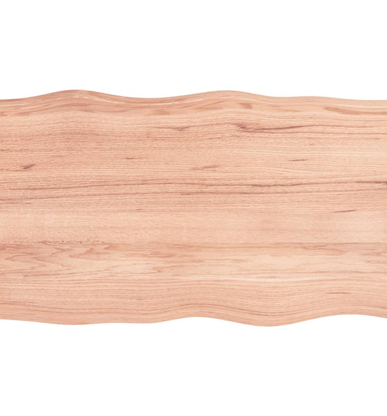 Tischplatte 100x60x(2-6) cm Massivholz Behandelt Baumkante