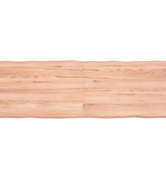 Tischplatte 120x40x(2-6) cm Massivholz Behandelt Baumkante