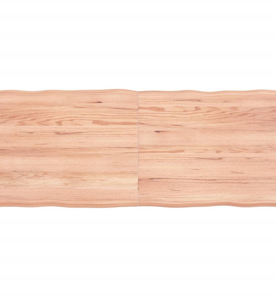 Tischplatte 120x50x(2-6) cm Massivholz Behandelt Baumkante