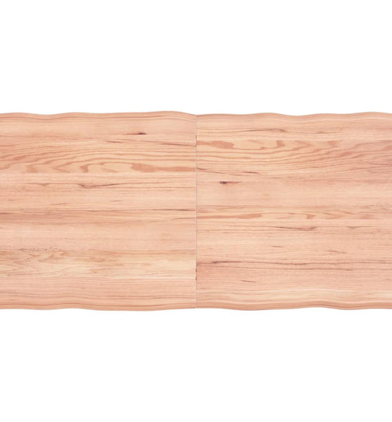 Tischplatte 120x60x(2-6) cm Massivholz Behandelt Baumkante