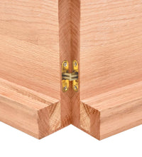 Tischplatte 140x60x(2-6) cm Massivholz Behandelt Baumkante