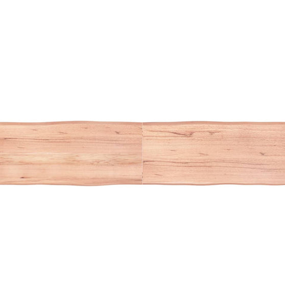 Tischplatte 180x40x(2-6) cm Massivholz Behandelt Baumkante