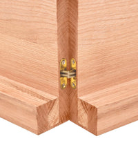 Tischplatte 180x50x(2-6) cm Massivholz Behandelt Baumkante