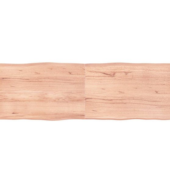 Tischplatte 180x60x(2-6) cm Massivholz Behandelt Baumkante