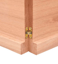Tischplatte 220x40x(2-4) cm Massivholz Behandelt Baumkante