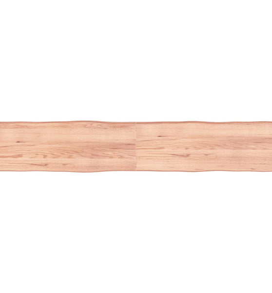 Tischplatte 220x40x(2-6) cm Massivholz Behandelt Baumkante