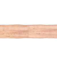 Tischplatte 220x50x(2-4) cm Massivholz Behandelt Baumkante