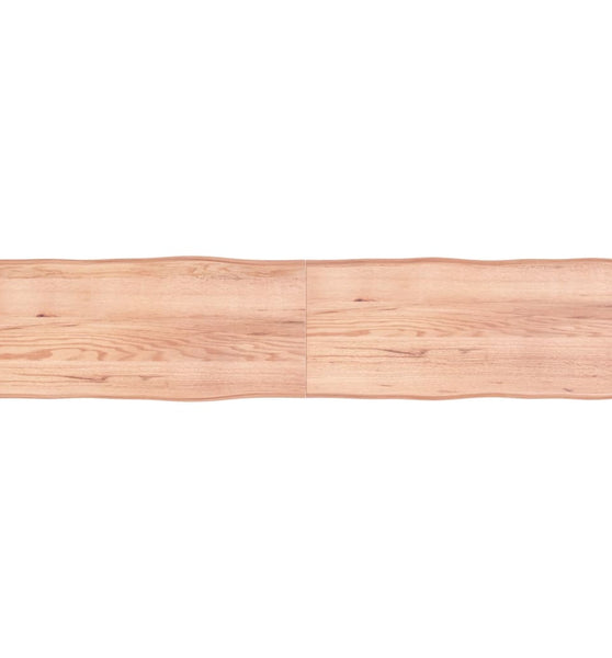 Tischplatte 220x50x(2-4) cm Massivholz Behandelt Baumkante