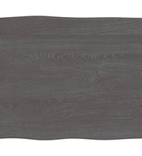 Tischplatte 60x50x2 cm Massivholz Eiche Behandelt Baumkante
