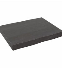 Tischplatte 60x50x(2-6) cm Massivholz Behandelt Baumkante