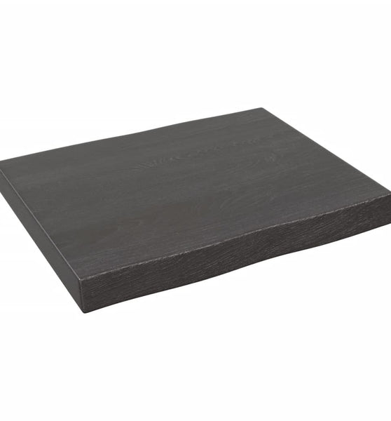 Tischplatte 60x50x(2-6) cm Massivholz Behandelt Baumkante