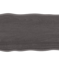 Tischplatte 80x50x2 cm Massivholz Eiche Behandelt Baumkante