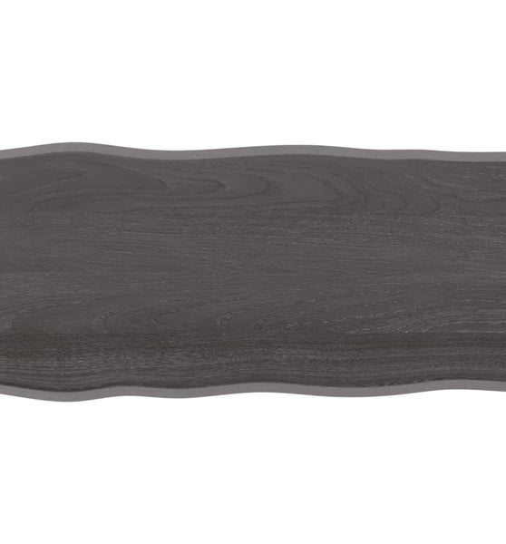 Tischplatte 100x50x(2-4) cm Massivholz Behandelt Baumkante