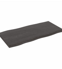 Tischplatte 100x50x(2-4) cm Massivholz Behandelt Baumkante