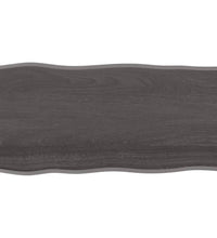Tischplatte 100x50x(2-6) cm Massivholz Behandelt Baumkante