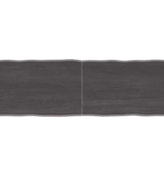 Tischplatte 120x40x(2-6) cm Massivholz Behandelt Baumkante