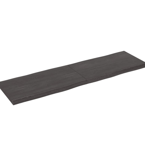 Tischplatte 140x40x(2-4) cm Massivholz Behandelt Baumkante