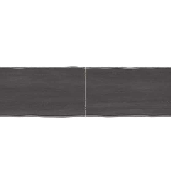 Tischplatte 140x40x(2-6) cm Massivholz Behandelt Baumkante