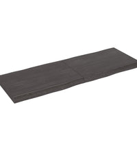 Tischplatte 140x50x(2-6) cm Massivholz Behandelt Baumkante