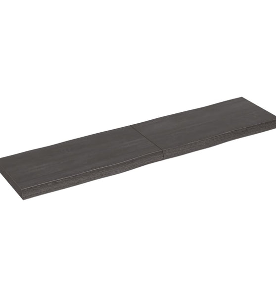 Tischplatte 160x40x(2-6) cm Massivholz Behandelt Baumkante