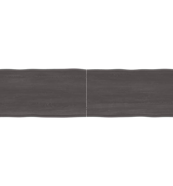 Tischplatte 180x50x(2-6) cm Massivholz Behandelt Baumkante
