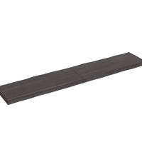 Tischplatte 200x40x(2-6) cm Massivholz Behandelt Baumkante